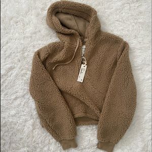 Cotton On Cropped Teddy Hoodie